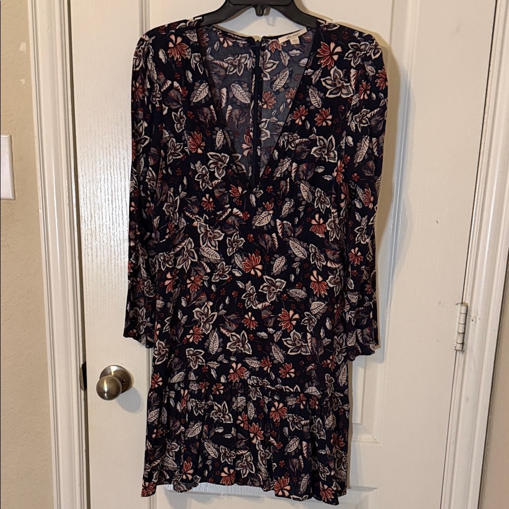 Ella Moss Floral A line V-Neck Dress size Large